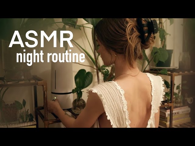 The Coziest ASMR Ever! Let's Get Ready For Bed 🌿 | Hair Brushing, Skincare, Fabric Sounds & More!