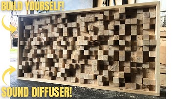 DIY ACOUSTIC SOUND DIFFUSER! HOW TO BUILD LIKE A PRO!