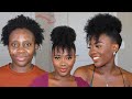 The Easy Hairstyle On Short 4C Natural Hair For Summer - Curly Bangs