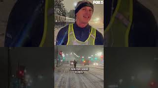Running in the snow