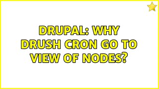 Drupal: Why Drush cron go to view of nodes?
