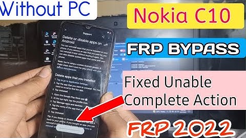 Nokia C10/C20 FRP Bypass 2022/ All Nokia Android 11 FRP Unlock Without PC Fix Unable Complete Action