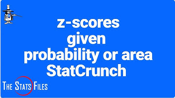 5.3 Use StatCrunch to find z-scores given area under normal curve or probability
