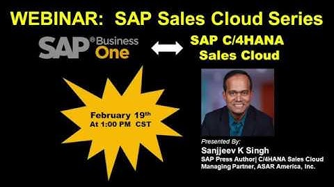 SAP C/4HANA Sales Cloud Integration with SAP Business One