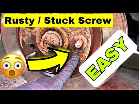 How to remove STUCK rotor screws with drill. Fast and Easy! - YouTube