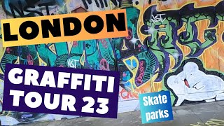 London Graffiti tour 2023, skate parks part 1 by Topwallsgraffiti 204 views 1 year ago 7 minutes, 46 seconds