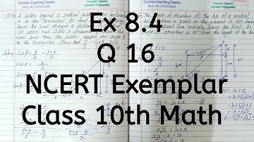 Ncert Exemplar, Ex 8.4, Q 16, Chapter 8, Introduction to Trigonometry & Its Applications, Class 10th