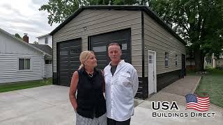 24x41x12 Metal Garage Customer Testimonial USA Buildings Direct