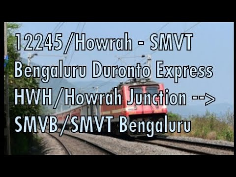 12245 12245 Howrah SMVT Bengaluru Duronto Express Time table 😍 Fare 😍 #india ...