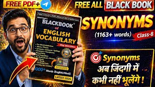 ALL BLACK BOOK SYNONYMS WITH TRICKS 🎯 | BLACK BOOK VOCABULARY #ssccgl2026