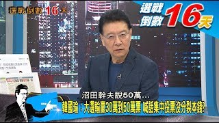 韓國瑜：大選輸贏30萬到50萬票 喊話集中投票沒分裂本錢？ 少康戰情室 20191226