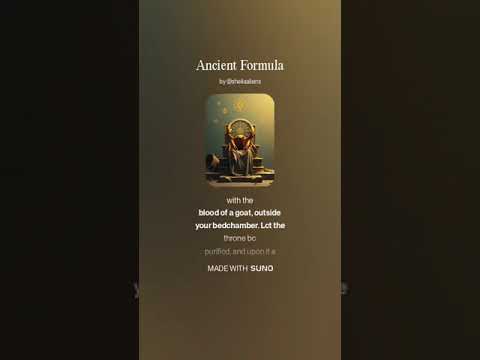 Ancient Formula (Suno a.i. generated song)