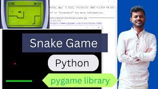 Snake Game | Python | Pygame library | Using IDLE
