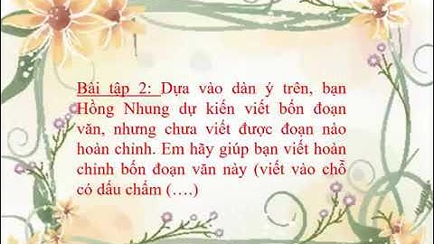 Lớp 4 - Tuần 23 + 24 - TV - Tập làm văn: Luyện tập xây dựng đoạn văn trong bài miêu tả cây cối