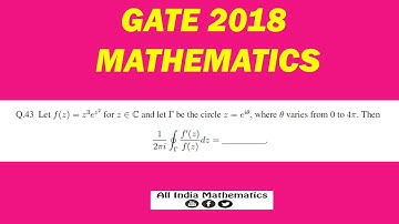 GATE 2018 || Q.43.Argument Theorem