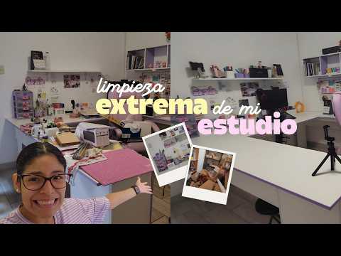 🧹🌈LIMPIEZA EXTREMA de mi estudio creativo después de un año🫧