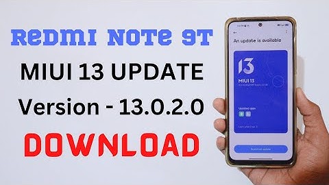 Redmi Note 9T Miui 13 Update Version - 13.0.2.0 Download ⚡⚡
