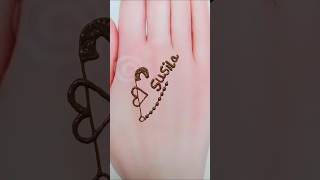 Quick New Susila name use safety pin 🧷 mehndi tattoo design #mehndi #trending #shortvideo #viral