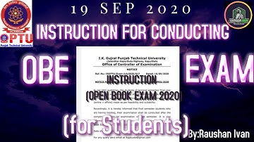 All Instruction for Conducting OBE Mode Exam || Open Book Exam 2020
