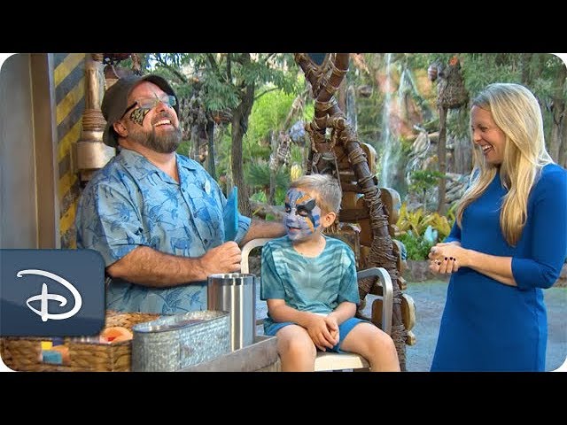 Avatar Face Paint Tutorial for Father's Day at Disney World