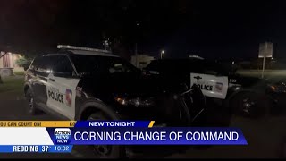 Corning held first public address after outing police chief