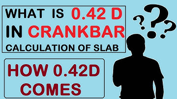 What is 0.42 D in Crank Bar Calculation in Slab | How 0.42 D comes | Bent up Bar