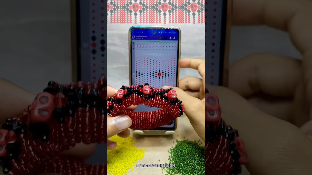 Cómo hacer un ilde elástico de chaquira | Curso SmallBisons.com