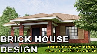 Embrace Comfort: 3-Bedroom Brick House Design