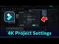 How to Set 4K Project Settings in Filmora 14