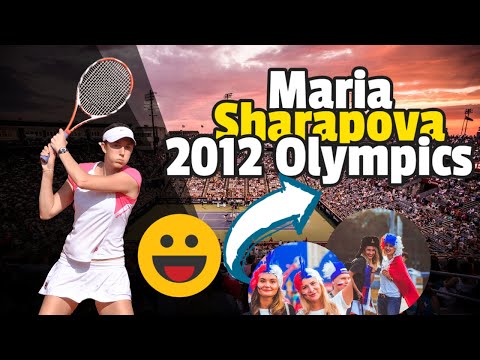 Maria Sharapova carries the flag of Russia in the 2012 Olympics