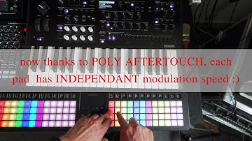 Korg Wavestate Poly aftertouch with a Theoryboard THY333