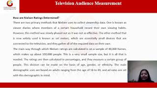 BAJC3002, Media Industry & Entrepreneurship, Television Audience Measurement