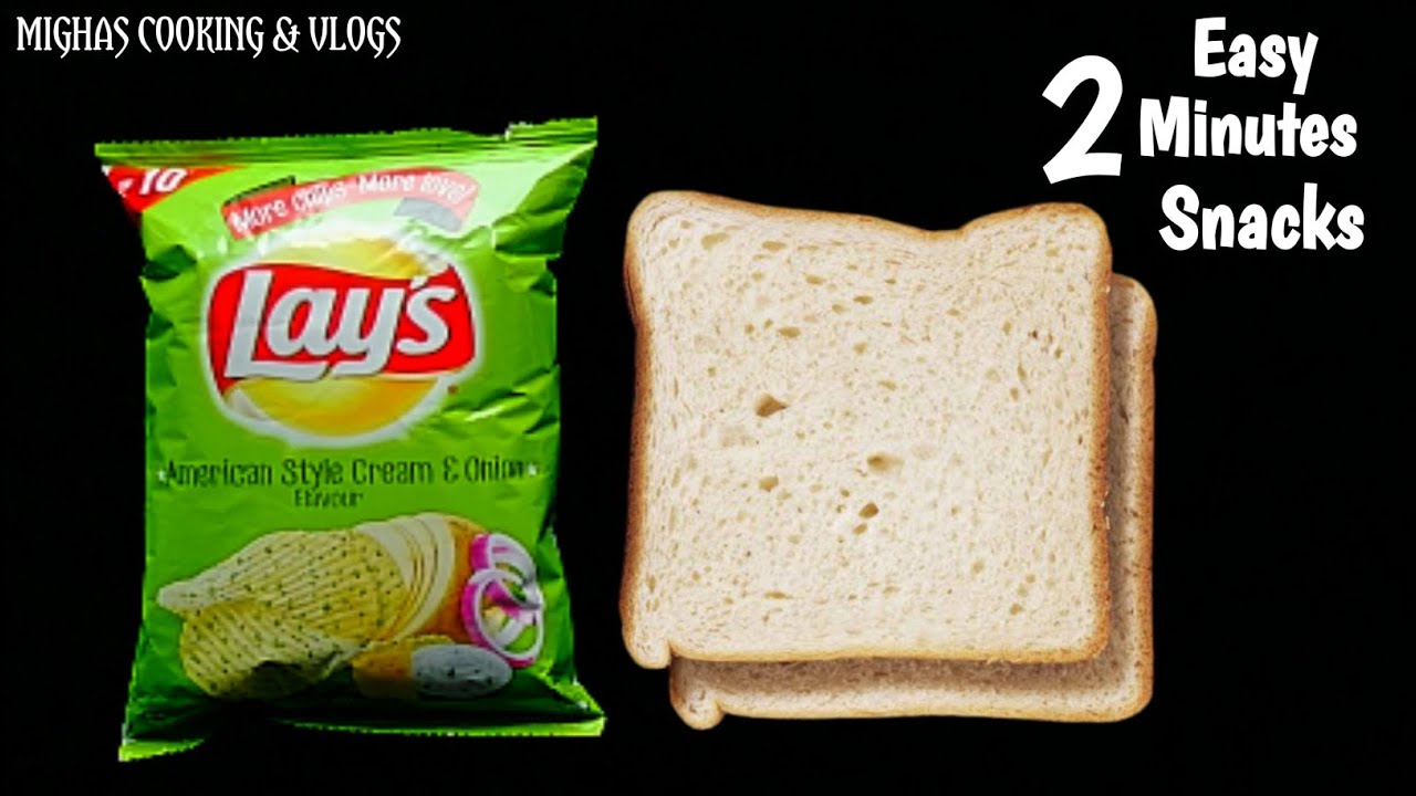 2 Mins Evening Snacks Quick and Easy Snacks Lays Snacks YouTube