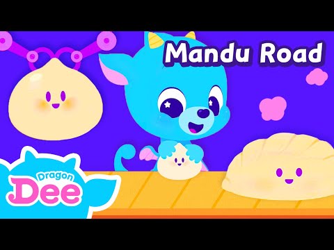 Mandu Road | Yum Yum Dumpling Snack Song | Kids song with Dragon Dee &amp;amp; Robottrains official