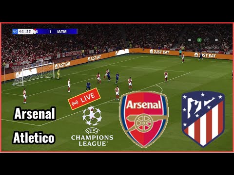 أرسنال ضد أتلتيكو مدريد مباشر دوري أبطال أوروبا المباراة الكاملة اليوم محاكاة كرة القدم للكمبيوتر