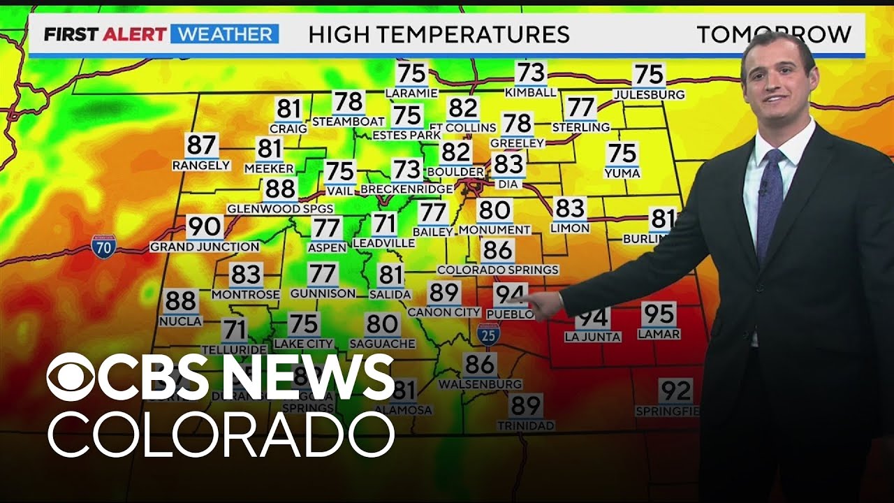 Cooler temperatures arrive Monday and Tuesday in Denver - YouTube
