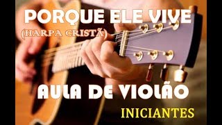 Video thumbnail of "Porque Ele Vive (video aula de violão)"