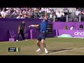 Andy Murray gives shaky performance before retiring from Queen's with injury