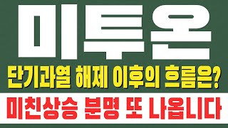 [ 미투온 주가전망 ] 단기과열 해제 이후의 흐름은? 미친상승 분명 또 나옵니다 !!