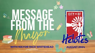Message from the Mayor - August 2024