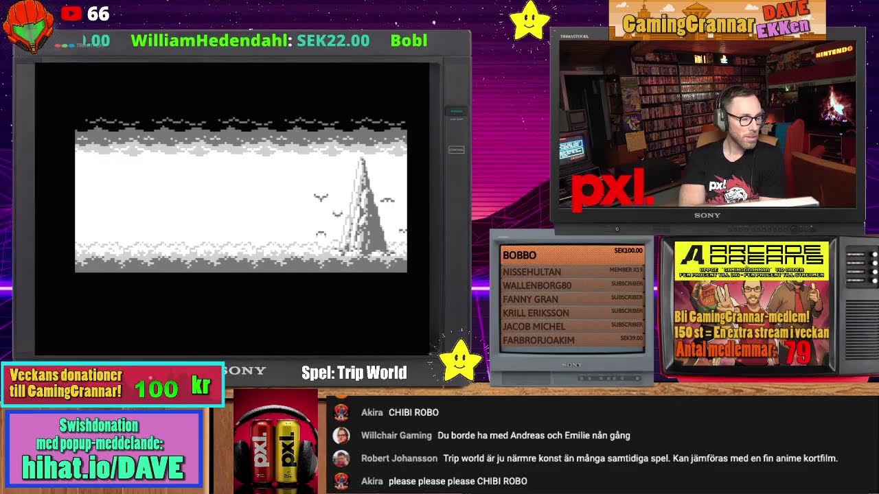 GamingGrannar Livestream 20:00-21:30! Kvällens spel: Trip World till Game Boy