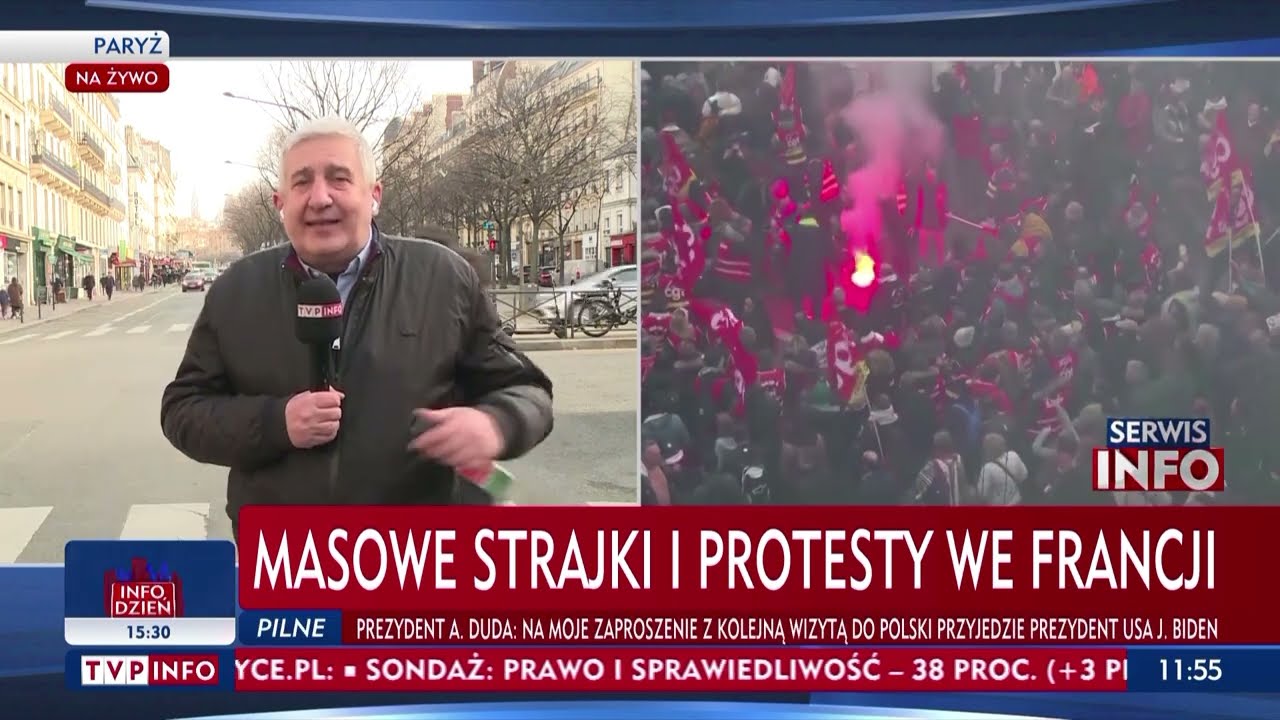 Kolejny dzień protestów przeciwko reformie emerytalnej we Francji. Relacja red. Bohatkiewicza