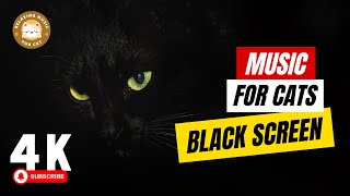 Sleep Music for Cats on Black Screen with Calming Purring Sound 🎵 Relaxing Music for Cat