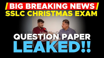 BIG BREAKING NEWS SSLC CHRISTMAS EXAM QUESTION PAPER LEAKED!! | MS SOLUTIONS