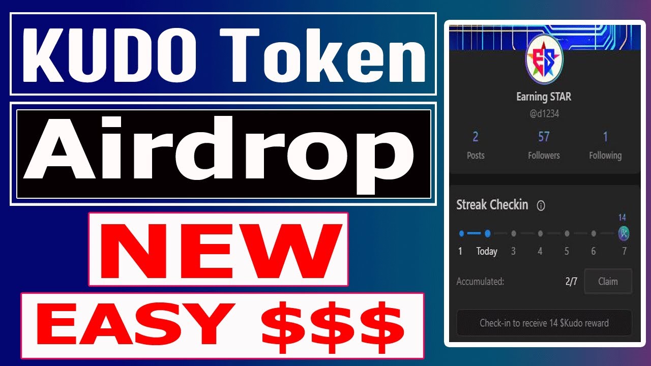 KUDO Token Airdrop EASY Online Earning site Earn Money Daily