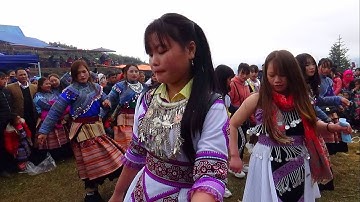 Lễ Hội Gầu Tào Xem Các Em Gái Nhảy Điệu Nhảy Thung Lũng Hoa Bắc Hà | Huaj Faaj