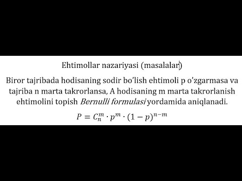 Video: Ehtimollar Nazariyasini Qanday O'rganish Mumkin