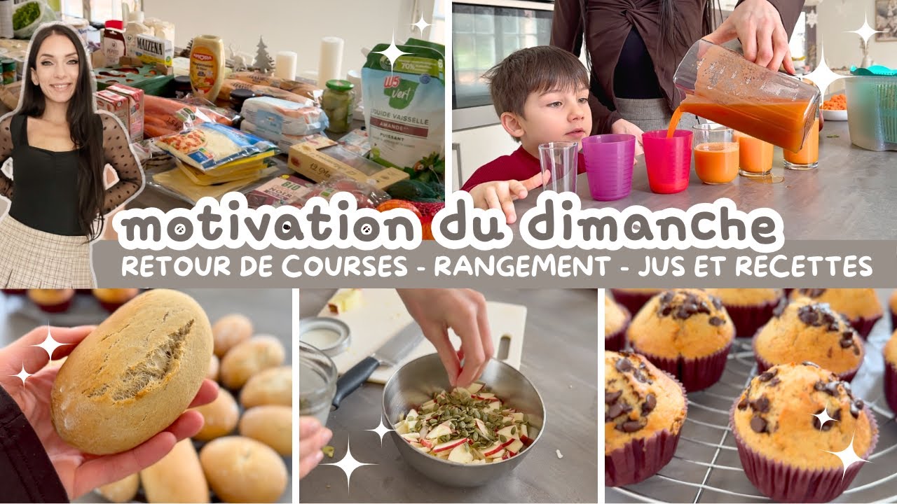 Retour de courses 🥕 Maman x4 🤍 Recettes 🤍 MOTIVATION maman 💪🏼