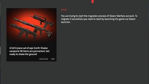 WARFACE Migration issue fixed !