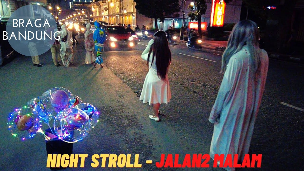 BANDUNG,INDONESIA - BRAGA NIGHT WALKING IN 4K